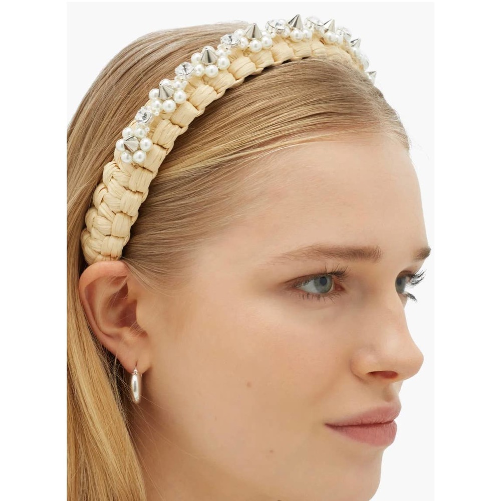 SIMONE ROCHA Embellished Raffia Headband $460